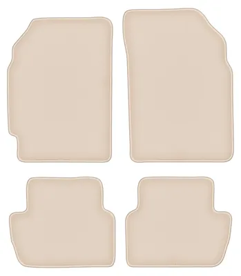Produktbild von DURBAN Beige Velours-Fußmatten-Set für Chevrolet Spark III M300 Schrägheck (2009-2015)