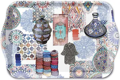 Produktbild von Tray Melamine – Tablett – 13 x 21 cm - Medina - Ambiente