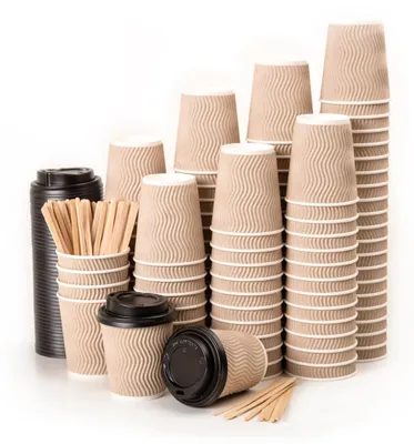 Produktbild von Doppelwandige Pappbecher für Kaffee und Tee, 240ml