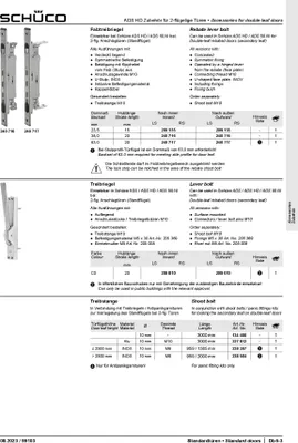 Produktbild von Schüco Falztreibriegel 240717, verdecktliegend