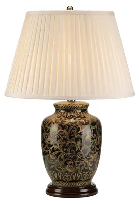 Immagine prodotto di Lampada Da Scrivania Contemporanea Morris Porcellana Oro Nero Small 1 Luce E27