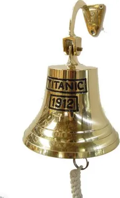 Image de Titanic Cloche murale Cloche de bateau Laiton Sonnette de porte avec corde 30cm