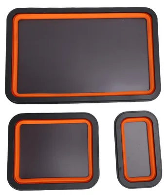Image de Lot de 3 plateaux magnétiques pliables de 3 tailles différentes pour vis, boulons, écrous, rondelles, goupilles et petites pièces métalliques – Rangement pour outils de mécanique