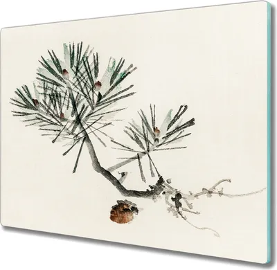 Produktbild von Coloray Schneidebrett Herdabdeckplatte 60x52 cm Kochplattenabdeckung Küchenbrett Hackbrett - Zweig Blume