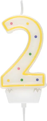 Produktbild von Idena Zahlenkerze "2" gelb 4002372583620