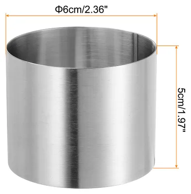 Produktbild von 4 Stš¹ck Edelstahl Tortenringe 6cm Runder KuchenformHoch mit Spiegelbeschichtungfš¹r die Kš¹che zu Hause Lebensmittel K?seherstellungswerkzeug, Silber
