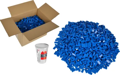 Produktbild von Simba Toys Blox - 500 8er Bausteine blau - kompatibel mit bekannten Spielsteinen, 3 Jahr(e), 500 Stück(e)
