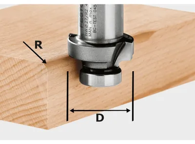 Zdjęcie produktu dla Festool HW R2-OFK 500 frez zaokrąglający 27 x 2 mm ( 490092 ) do frezarki górnowrzecionowej OFK 500