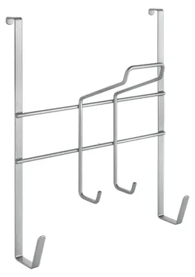 Produktbild von Metaltex bügelbrett-halterung türregal - Grau - Aufh\u00e4ngen ohne Bohren | Geeignet f\u00fcr T\u00fcren mit \u00dcberdeckung