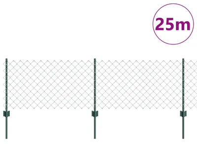 Obrázok produktu pre vidaXL reťazový plot so stĺpikmi 25 x 0,6 m (Š x V)