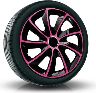 Productafbeelding van NRM Wielkappen STIG, extra, roze, 13 inch. (4 x universele wielbeschermers/wielkappen)