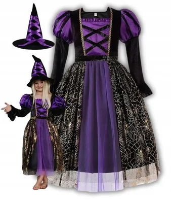 Produktbild von Hopki Kleid Hexe Mädchen Halloween Kostüm 98-104
