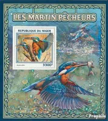 Produktbild von Briefmarken Niger 2016 Mi Block 609 (kompl. Ausg.) postfrisch Eisvögel