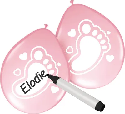 Produktbild von 6 Sweet Babygirl Partyballons 30cm