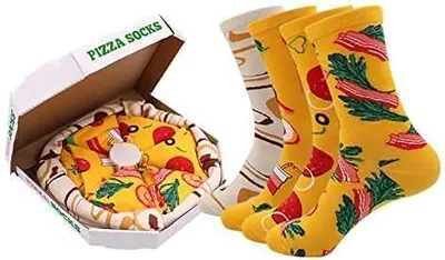 Produktbild von Pizza Socken Lustige Pizzaschachteln - Verrückte Socken für Teenager, Mädchen, Jungen und Erwachsene Weihnachtsgeschenk Socken