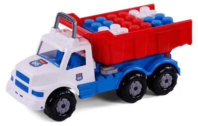 Image de Camion à benne basculante Jouet Cavallino Route 66 XL avec briques plastique