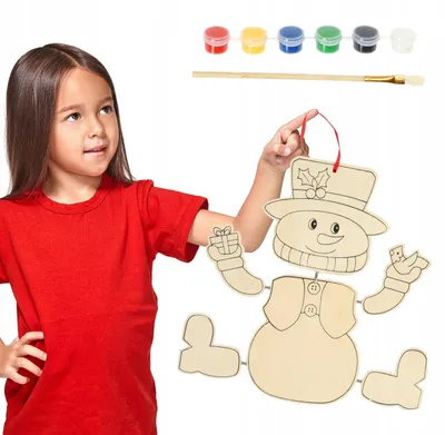 Produktbild von Artmaker Weihnachtsanhänger Holz zum Bemalen DIY-Set