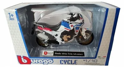 Produktbild von Bburago Honda Africa Twin Adventure Motorrad Sammlermodell 1:18