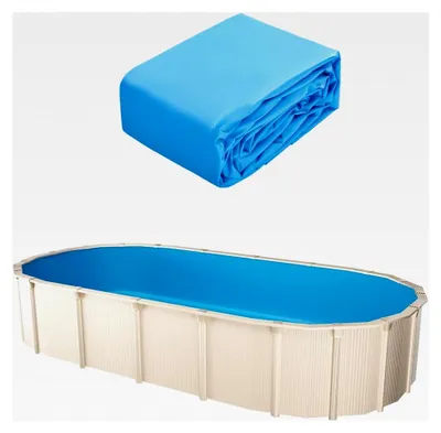 Produktbild von Ovale Poolfolie, 730 x 375 x 147 cm, Innenfolie, Ersatzfolie, Schwimmbadfolie aus Vinyl in Standardstärke, verschleißfest, für Aufstellpools mit 132 cm hohen Wänden, einfarbig