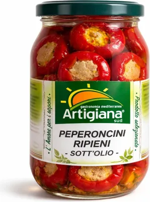 Produktbild von Peperoncini Ripieni gefüllte Paprikaschoten 1kg - Artigiana