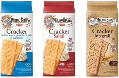 Produktbild von Testpaket Mulino Bianco Barilla Crackers gesalzen vollkorn 500g aus Italien 3x20