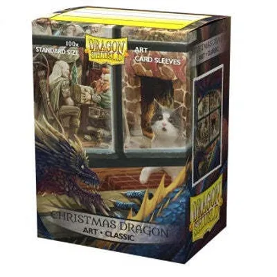 Produktbild von Drachenschild Standardhülsen - Kunst - Weihnachtsdrache (100 Hülsen)