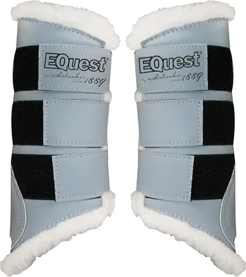 Immagine prodotto di Ghetta morbida EQuest per cavalli, set di 2 - grigio/bianco, XL