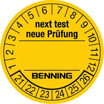 Immagine prodotto di Prüfplakette Benning | 4014651562127