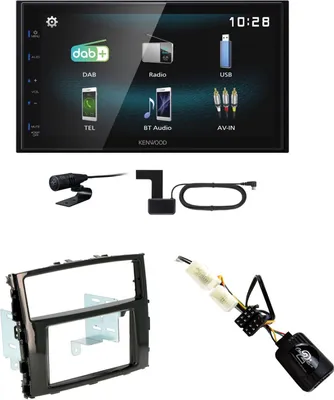 Produktbild von Kenwood DMX-125DAB USB Bluetooth DAB+ Einbauset für Mitsubishi Pajero ab 2015