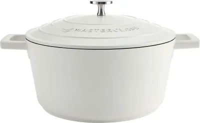 Produktbild von MasterClass Topf 24 cm 4 l Induktion Antihaft Cremefarbe