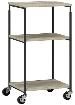 Immagine prodotto di Supporto per stampante – Carrello per stampante – Tavolo per stampante – Mobile portatile grigio – Tre ripiani