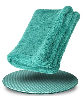 Produktbild von Nuke Guys Gamma Dryer L | Ultra saugstarkes Trockentuch 1400 GSM in Mint 40x60cm | Fusselfrei, abgerundete sanfte Fasern, kratzerfrei, groß | Premium Mikrofasertuch für Auto Motorrad Fahrrad