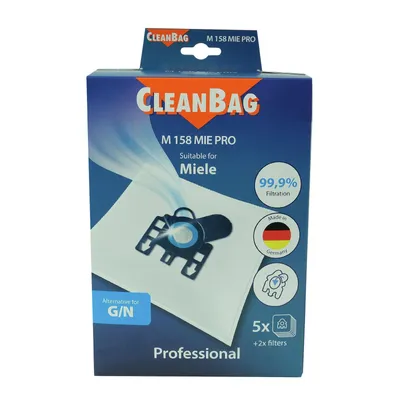 Produktbild von Cleanbag M158MIEPRO, Staubbeutel, Weiß, Miele, S400i-S456i, S600-S658, S800-S858, S2000-S2999, S5000-S5999, S8000-S8999, Classic C1, Complete C2..., Box, 7 Stück(e)