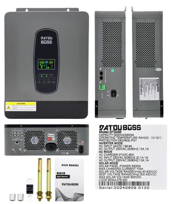 Zdjęcie produktu dla Hybrydowy falownik solarny, wysoka moc, technologia MPPT, 24V, 3000W