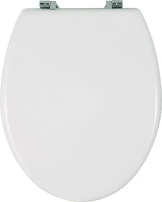 Image de WENKO SIÈGE WC Couvercle de toilettes Couvercle de lunettes Bali blanc Salle de bains
