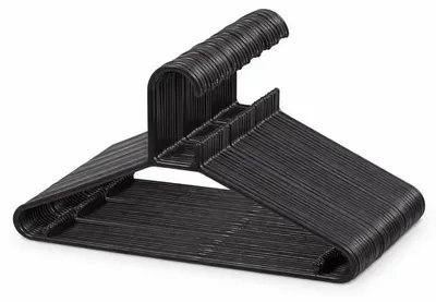 Productafbeelding van Famanu set van 30 kledinghangers met antislipcoating – zwart