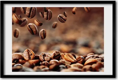 Produktbild von Bild 60x40 MDF-Rahmen, Wandkunst Kaffeebohnen