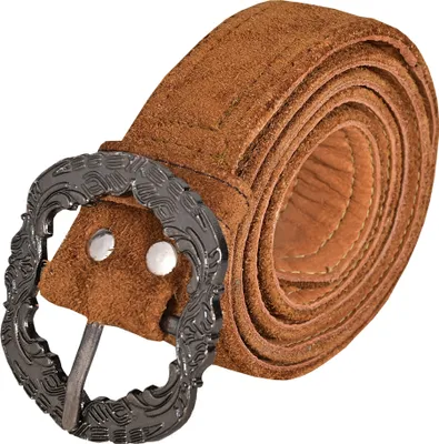 Produktbild von Herren Trachtengürtel aus Echtleder Trachten Lederhosen Gürtel mit Trachten Schnalle, Größe:46-48, Farbe:Kastanienbraun
