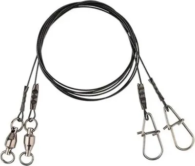 Produktbild von Savage Gear Black7 Stahlvorfach 40cm 0,60mm 25kg - 3 Hechtvorfächer