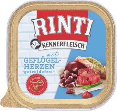 Obrázek produktu pro Rinti Schale Kennerfleisch mit Geflügelherzen 300g