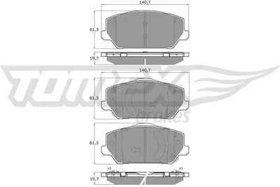 Produktbild von TOMEX brakes Bremsbeläge Satz Vorne Bremsklötze für HYUNDAI Kona (OS) TX 19-60