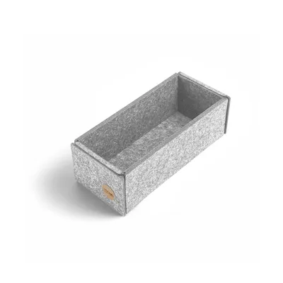 Produktbild von Aufbewahrungsbox CLEAN Filz 23 x 10 x 8 cm ohne Deckel in hellgrau meliert