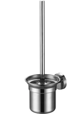 Produktbild von WC-Garnitur, WC-Bürste, Toilettenbürste | robuster Edelstahl matt und satiniertes Glas | zur Wandmontage