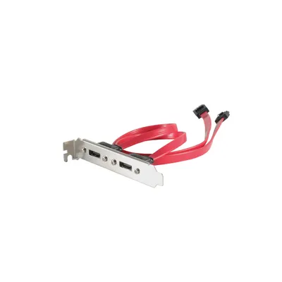 Produktbild von S-ATA zu e-SATA Slotblech 2-PORT incl Kabel