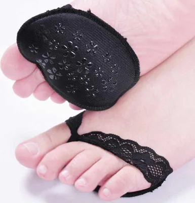 Produktbild von Vorfuß-Einlegesohlen | nützlich für High Heels/neue Schuhe | schwarz mit Spitze