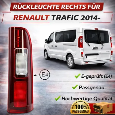 Zdjęcie produktu dla Tylne światło tylne prawe do RENAULT TRAFIC 2014 | Certyfikat E4 | Jakość OEM 265504656R