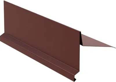 Produktbild von Ortgangblech für Steildach Br. 250 mm, 1 m, Lackiertes Zink, Braun RAL 8017