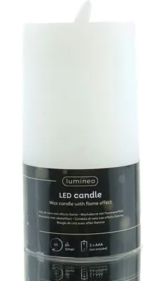 Produktbild von Lumineo LED Wachskerze White weiß Ø 7 cm Höhe 15 cm warmweiß Indoor