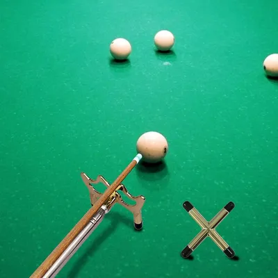 Produktbild von Einstellbare Snooker Queue mit Messingkreuz und Halter - Billard Pool Queue Zubehör für Amateur- und Profibedarf