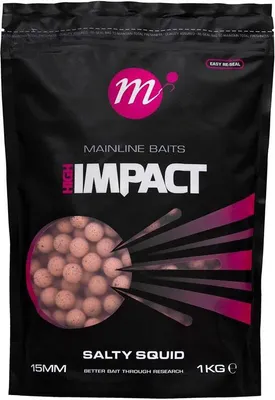 Produktbild von Mainline Baits Hi Impact Boilies Salty Squid 1 kg 15 mm